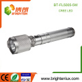 Factory Wholesale Long Beam Powered Style Aluminium 2D Cell Battery Cree 5W Logo Projecteur Lampe de poche